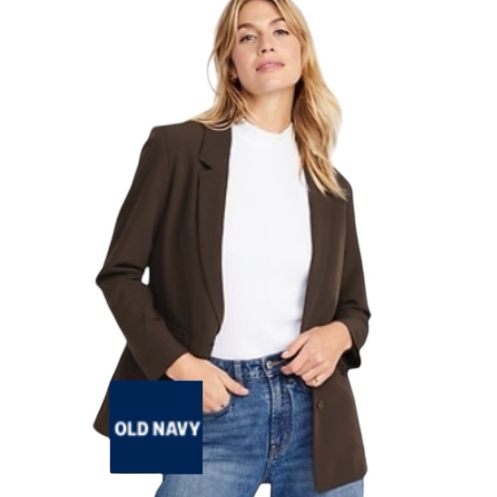 OLD NAVY Chocolate Brown Taylor Relaxed Suit Blazer M Tall NWT